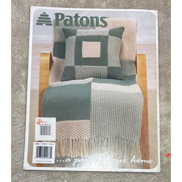 2 Patons Afghan Pattern Books Home Decor Textures & Canadiana Knit & Crochet - Picture 3 of 16